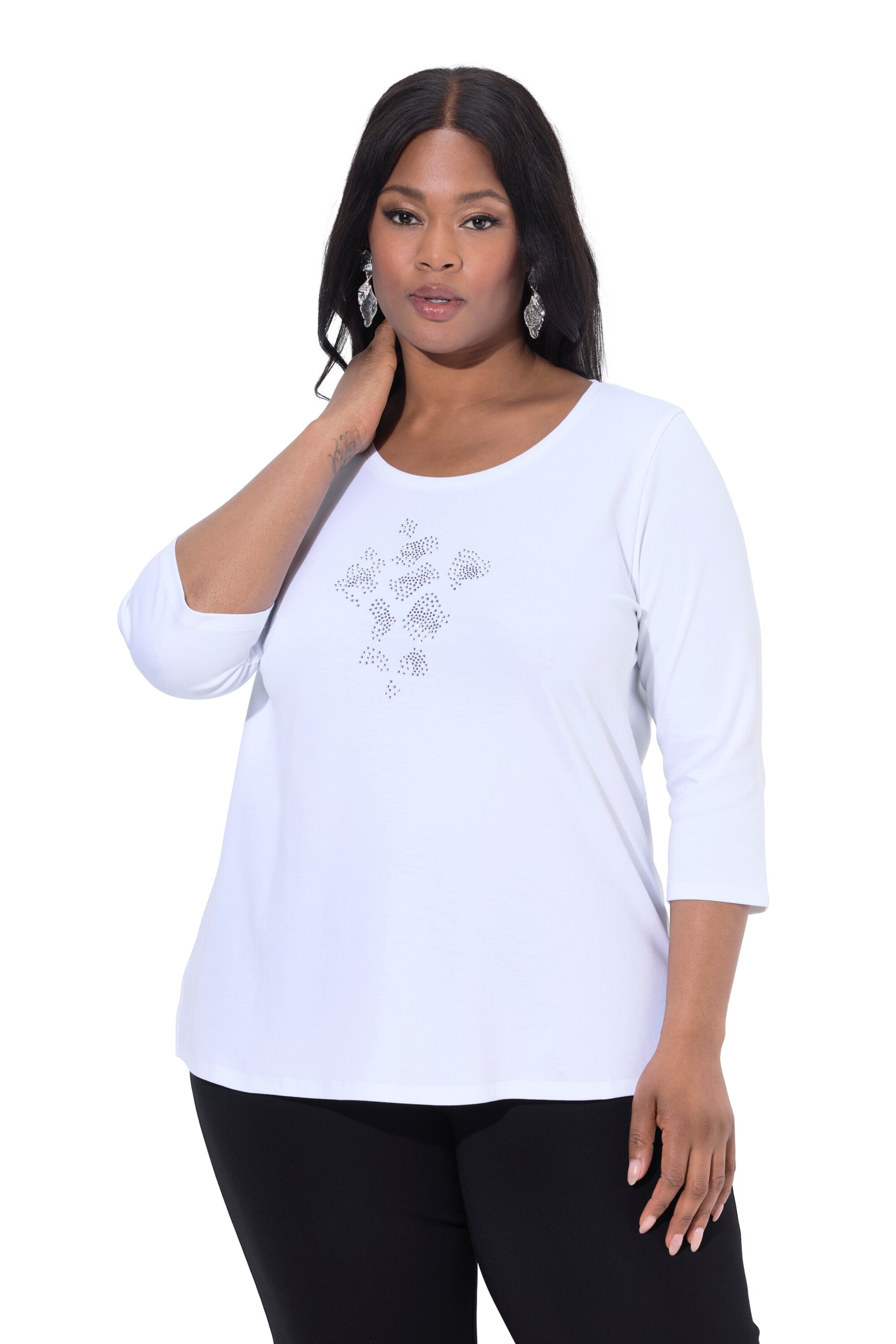 Ulla Popken Shirt in Weiß: Vorderseite