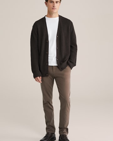 WE Fashion - Slimfit Pantalón chino en marrón