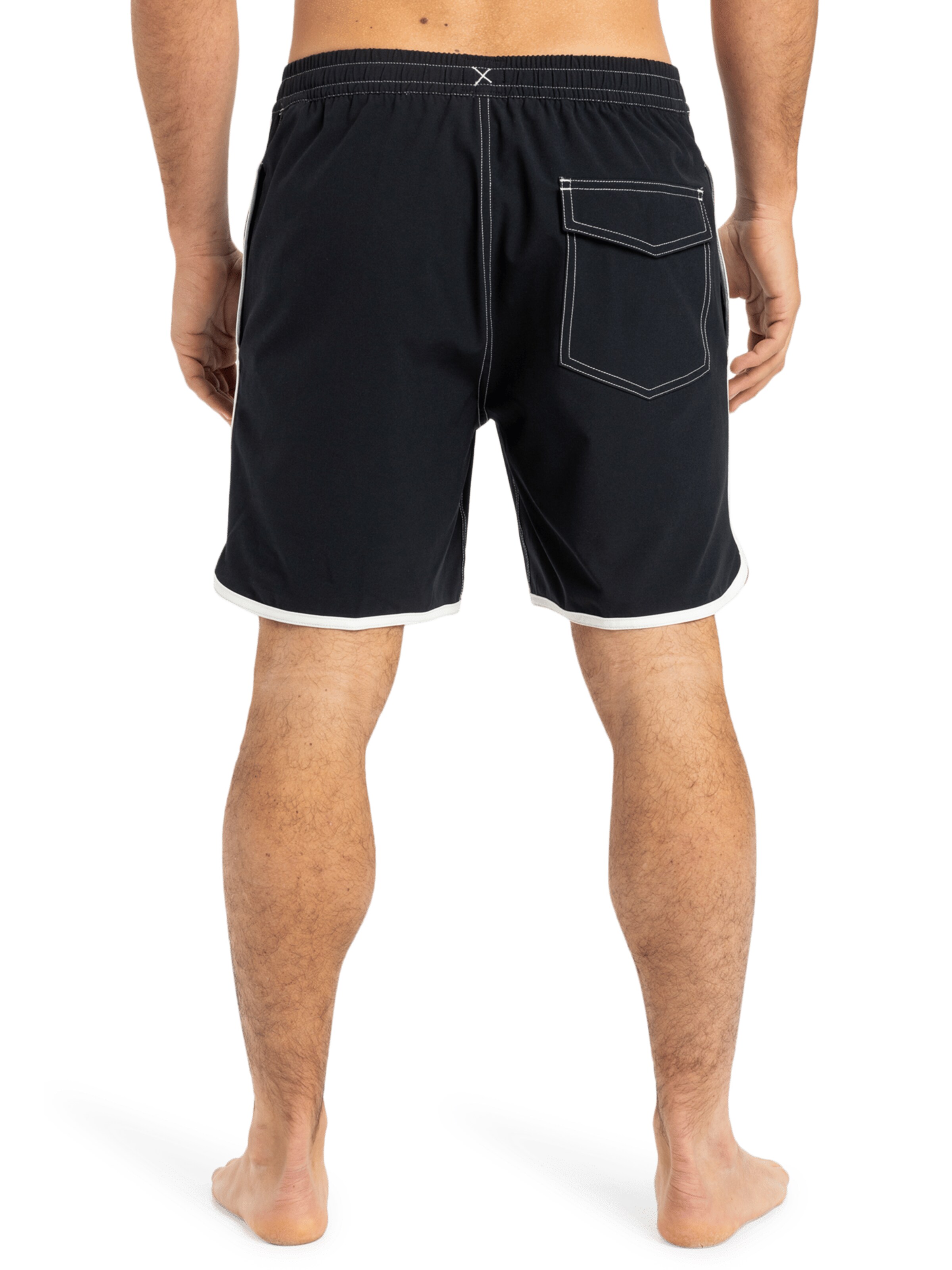 QUIKSILVER Badeshorts 'Original Scallop 17' in Schwarz