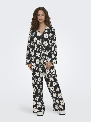 JDY Wide Leg Hose 'JDYSilas' in Schwarz