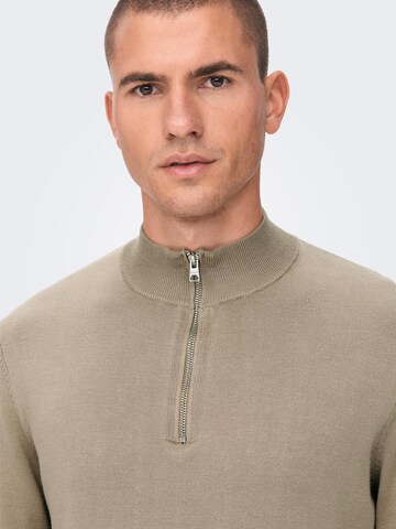 Pullover 'Wyler' di Only & Sons in grigio