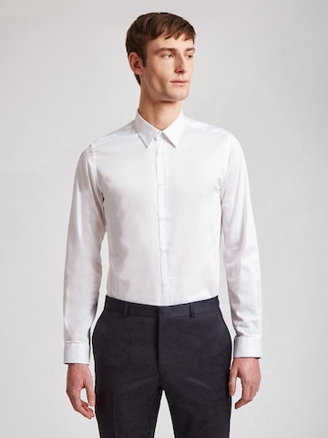 Ted Baker Slim fit Zakelijk overhemd in Wit: voorkant