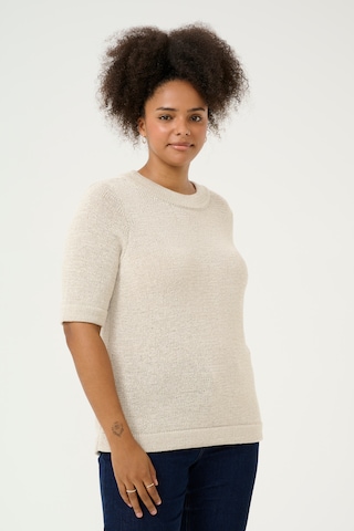 Pull-over KAFFE CURVE en beige : devant