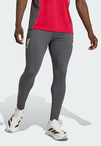ADIDAS PERFORMANCE - Skinny Pantalón deportivo 'Liverpool FC Tiro 25 Competition' en gris: frente