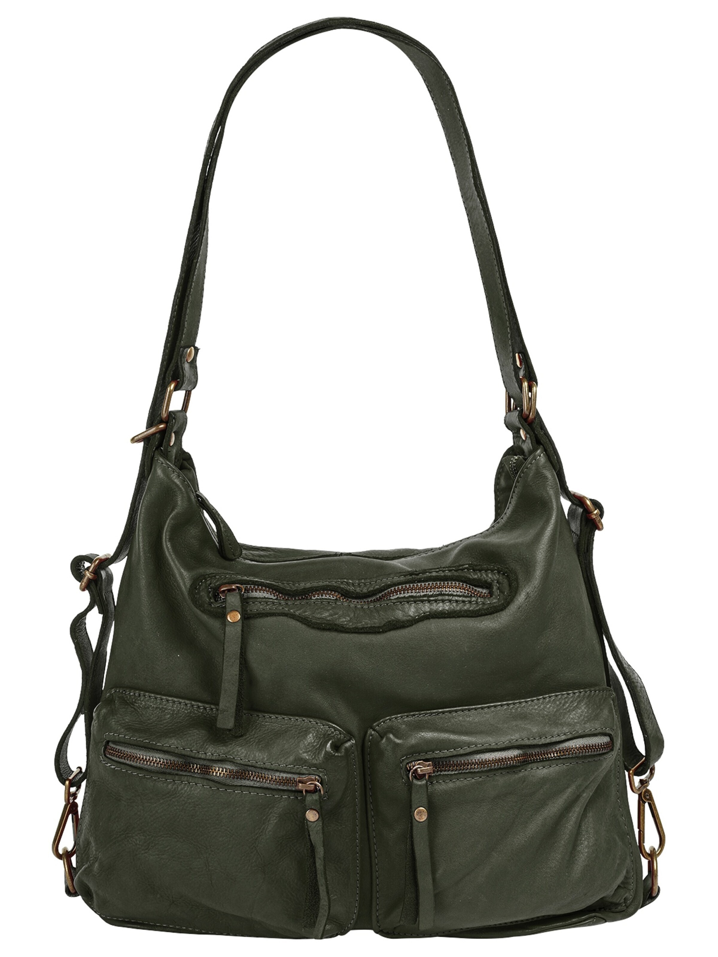 Cabas Samantha Look en vert : devant