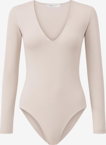SASSYCLASSY Shirtbody in Beige: Vorderseite
