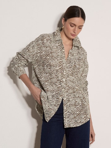 Chemisier ' ' Apricot en marron : devant