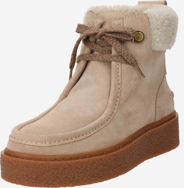 See by Chloé - Botines con cordones 'JILLE' en beige: frente