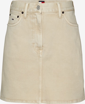 Jupe Tommy Jeans en beige : devant
