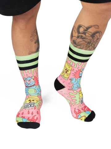 Chaussettes 'Radioactive - Mid High' American Socks en rose