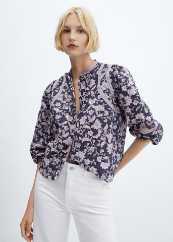 MANGO Blouse 'jimena' in Blauw: voorkant