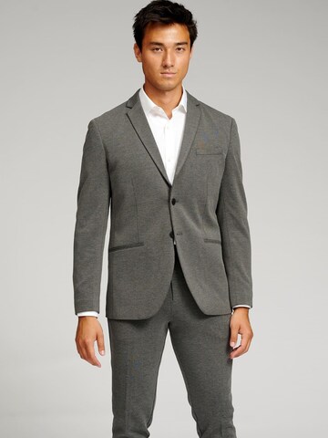 TEESHOPPEN Regular fit Suit Jacket in Grey: front