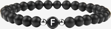 GOOD.designs Buchstabenarmband 'F' in Schwarz: predná strana