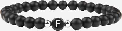 GOOD.designs Buchstabenarmband 'F' in schwarz, Produktansicht