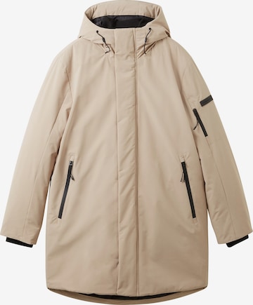 TOM TAILOR DENIM Winterparka in Beige: voorkant