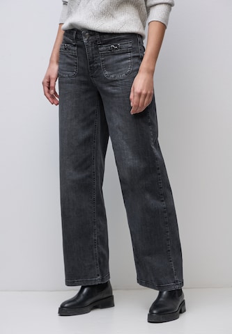 STREET ONE Wide leg Jeans in Grey: front