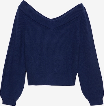 Pull&Bear Sweter w kolorze niebieski: przód