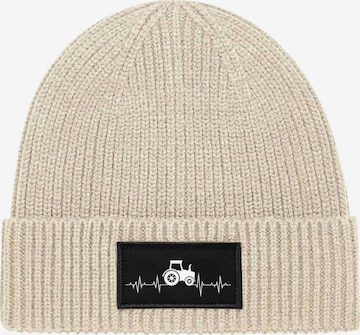 Youth Designz Beanie 'Heartbeat Traktor' in Beige: front