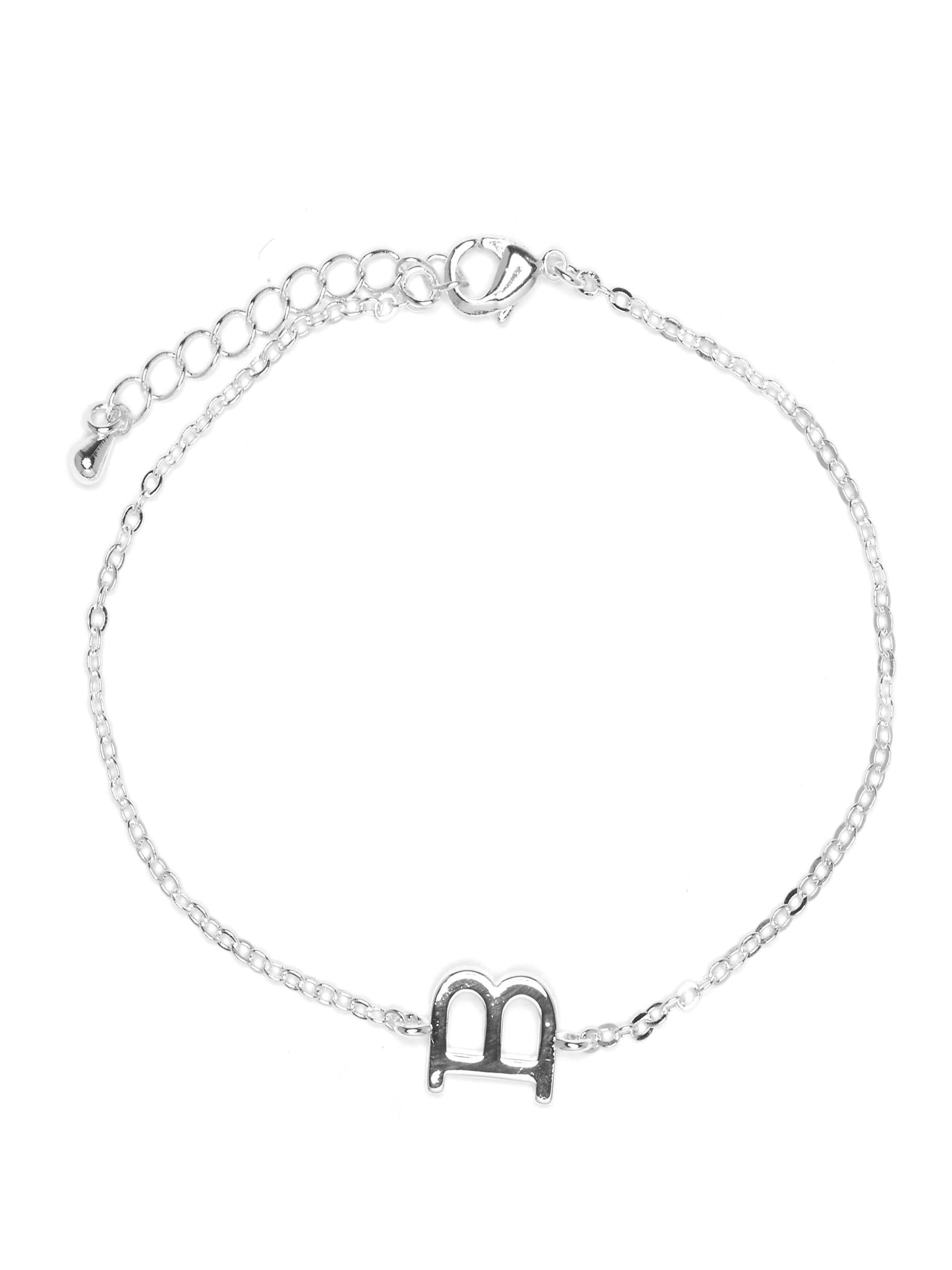 Luxenter - Pulseira 'Alphabet B' em prata