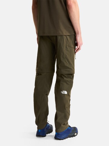 Tapered Pantaloni 'M EXPLORATION REG TAPERED CONVERTIBLE PA' di THE NORTH FACE in verde