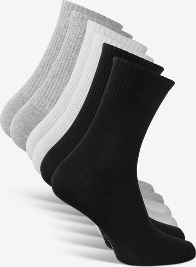 Classics Tennissocken 'Crew Socks' in grau / schwarz / weiß, Produktansicht