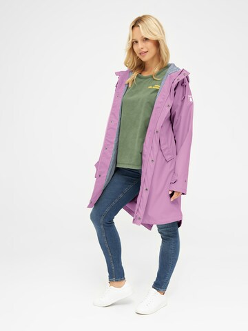 Manteau fonctionnel 'Travel Friese' Derbe en violet : devant