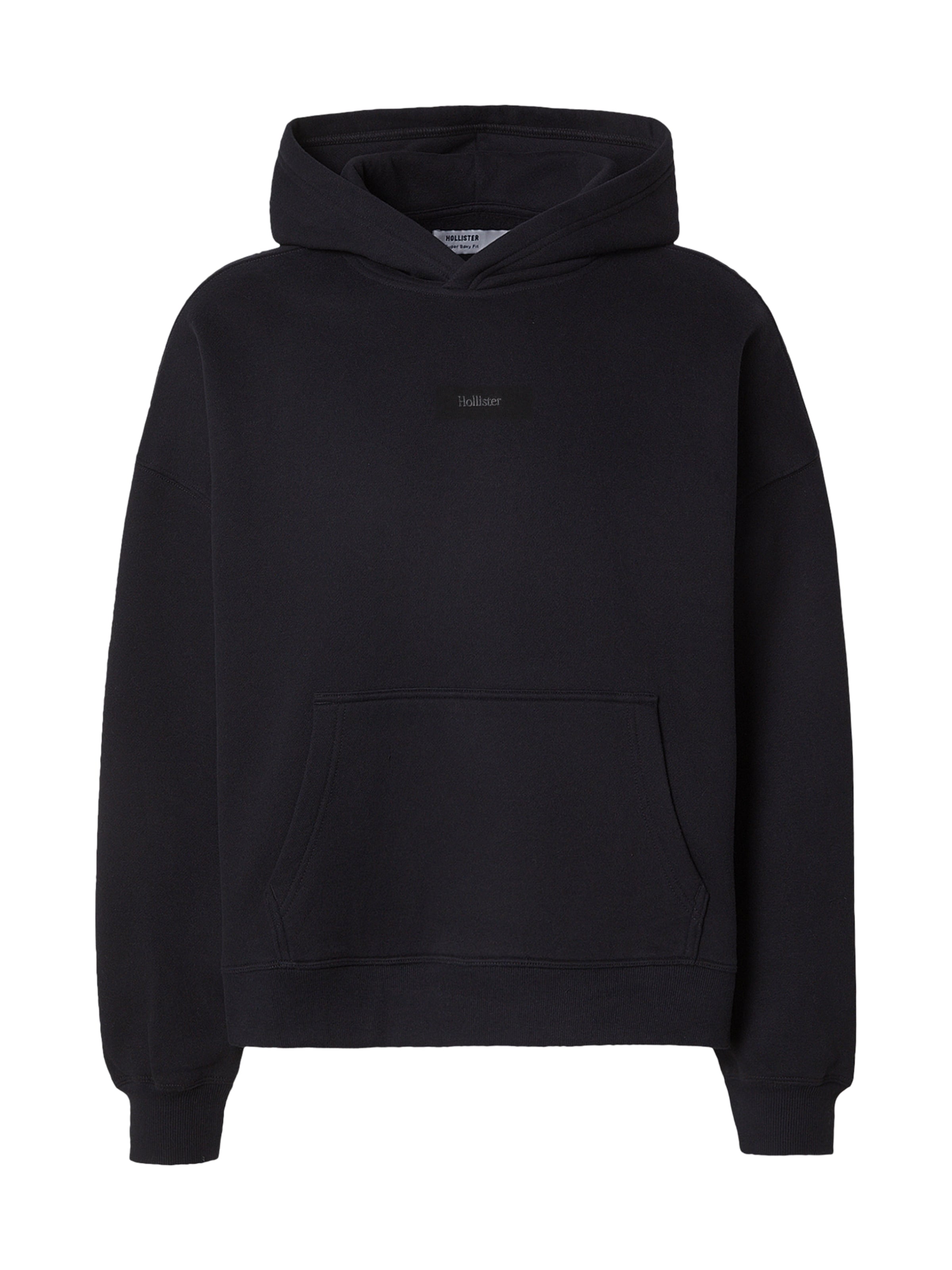 Bluză de molton de la HOLLISTER pe negru: față