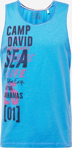 T-Shirt CAMP DAVID en bleu : devant