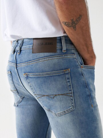 Coupe slim Jean Salsa Jeans en bleu