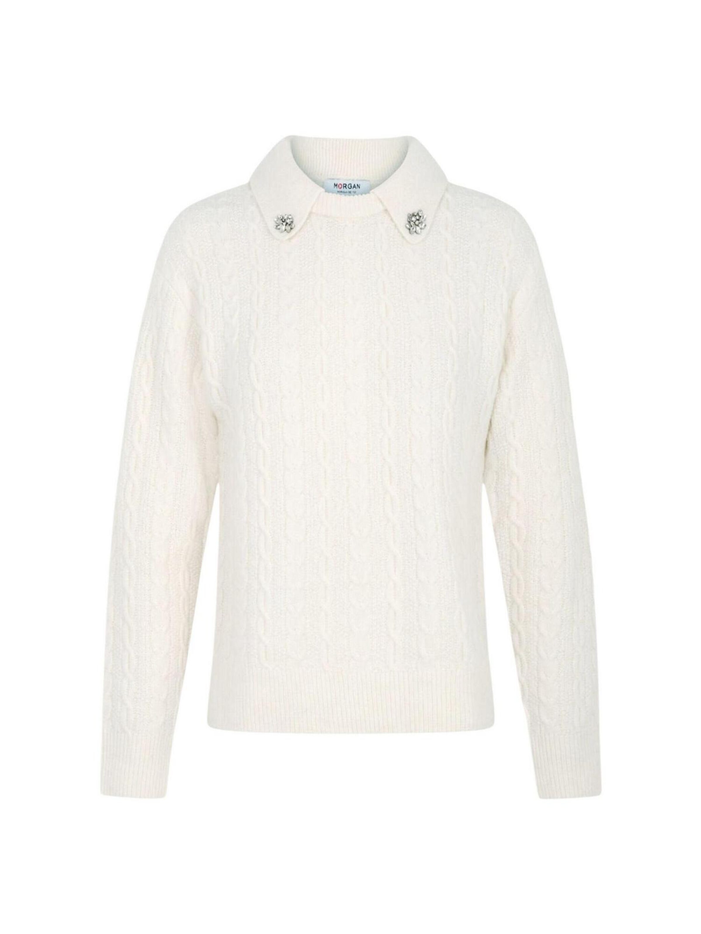Morgan De Toi Trui '262-MLOLY' in Beige: voorkant