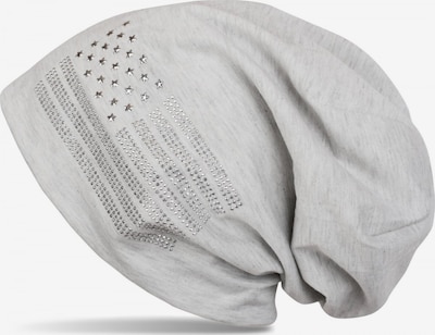 styleBREAKER Mütze 'Beanie mit USA Flagge aus Strass' in 54-64 in graumeliert, Produktansicht