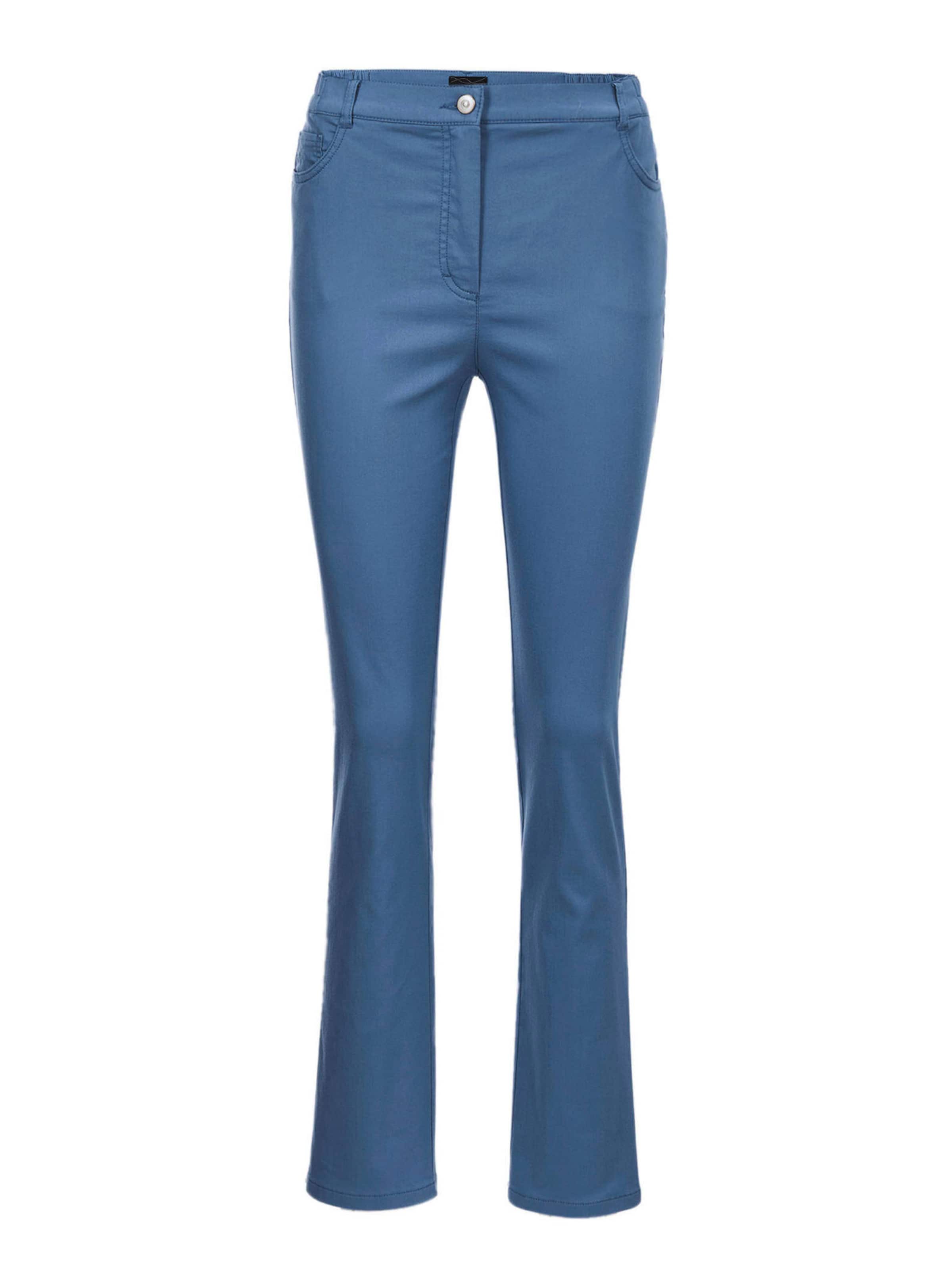 Goldner Regular Broek 'Carla' in Blauw: voorkant