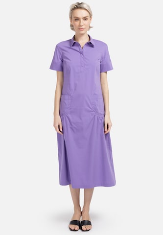 HELMIDGE Shirt Dress in Purple: front