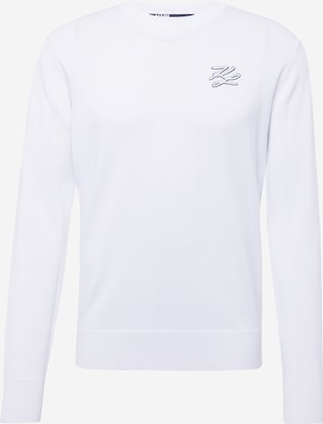 Karl Lagerfeld Sweater in White: front