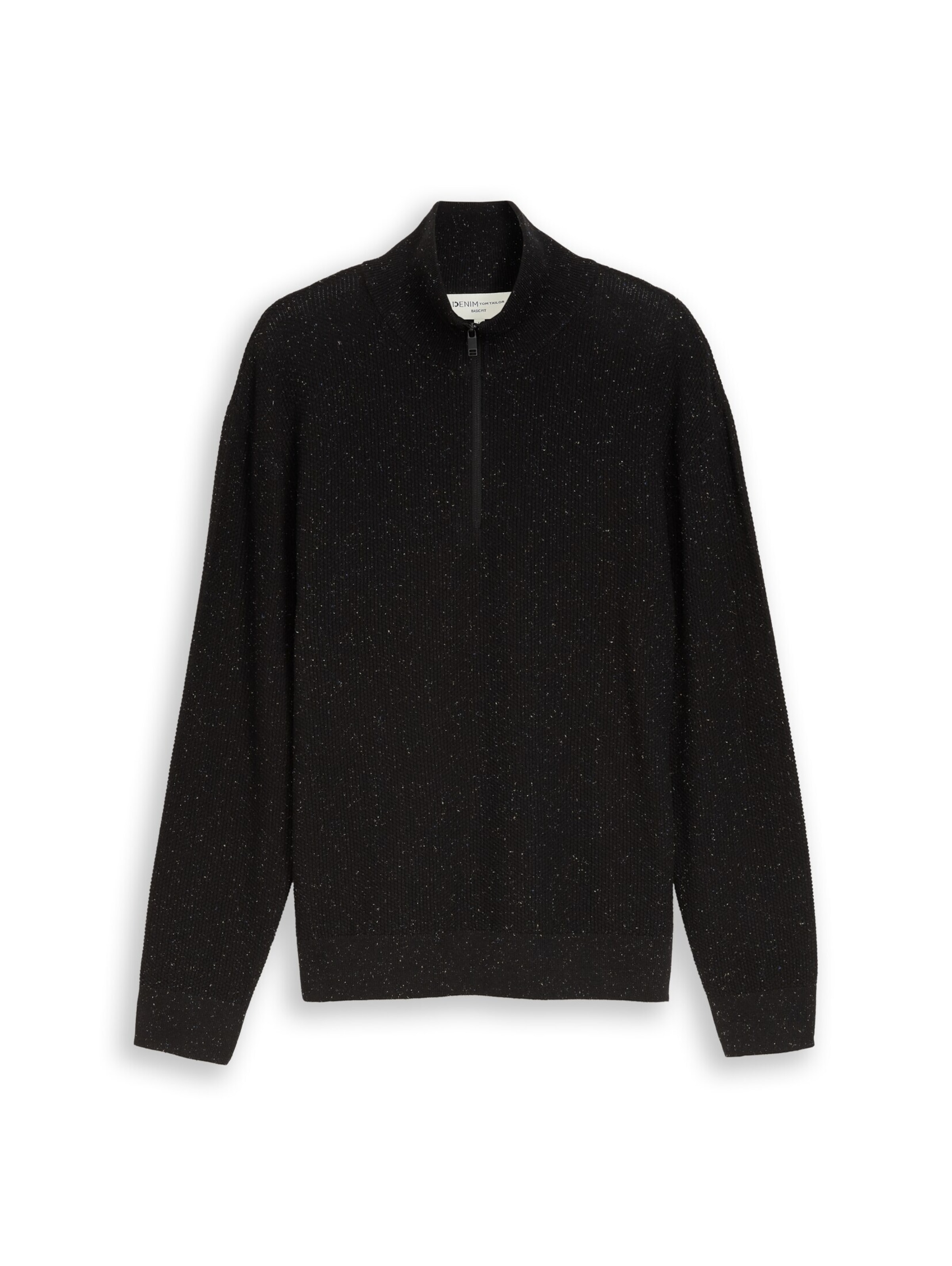 TOM TAILOR DENIM Pullover in Schwarz: Vorderseite