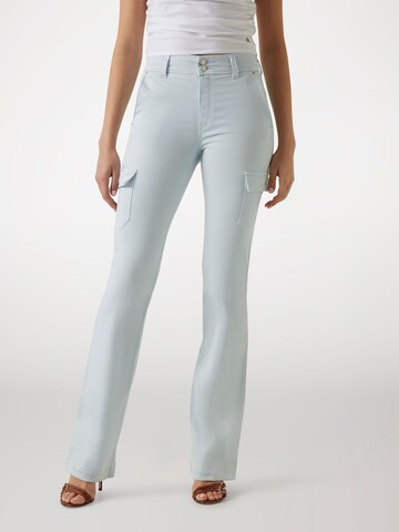 GUESS Boot cut Cargo Pants 'Kori' in Blue: front