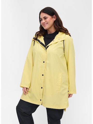 Zizzi Performance Jacket 'Carainy' in Yellow: front