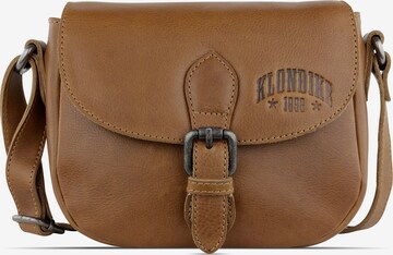 Borsa a tracolla 'Kate' di KLONDIKE 1896 in marrone: frontale