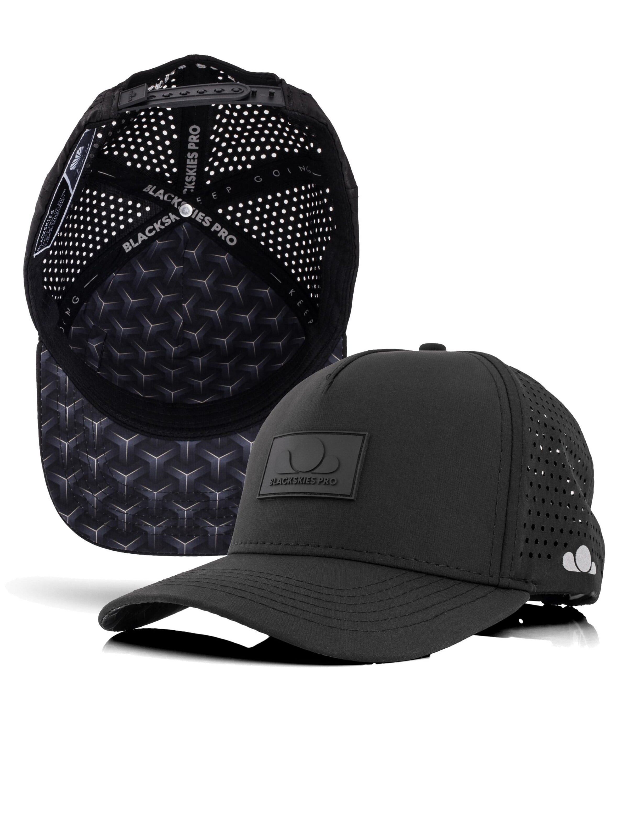 Blackskies Athletic Cap 'Pro Flow Sport Performance' in Black: front