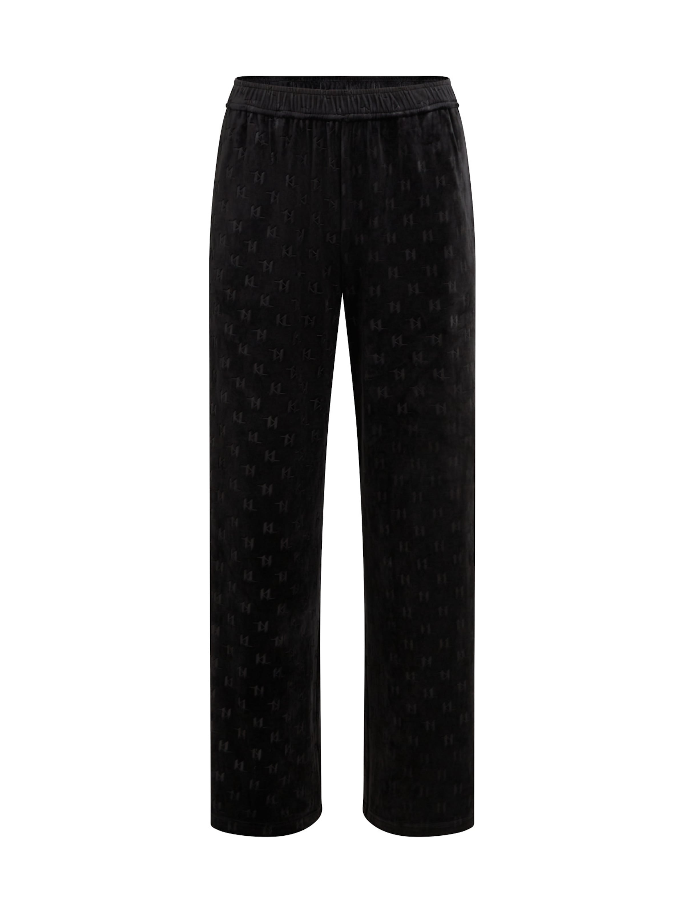 Karl Lagerfeld - Pierna ancha Pantalón en negro: frente