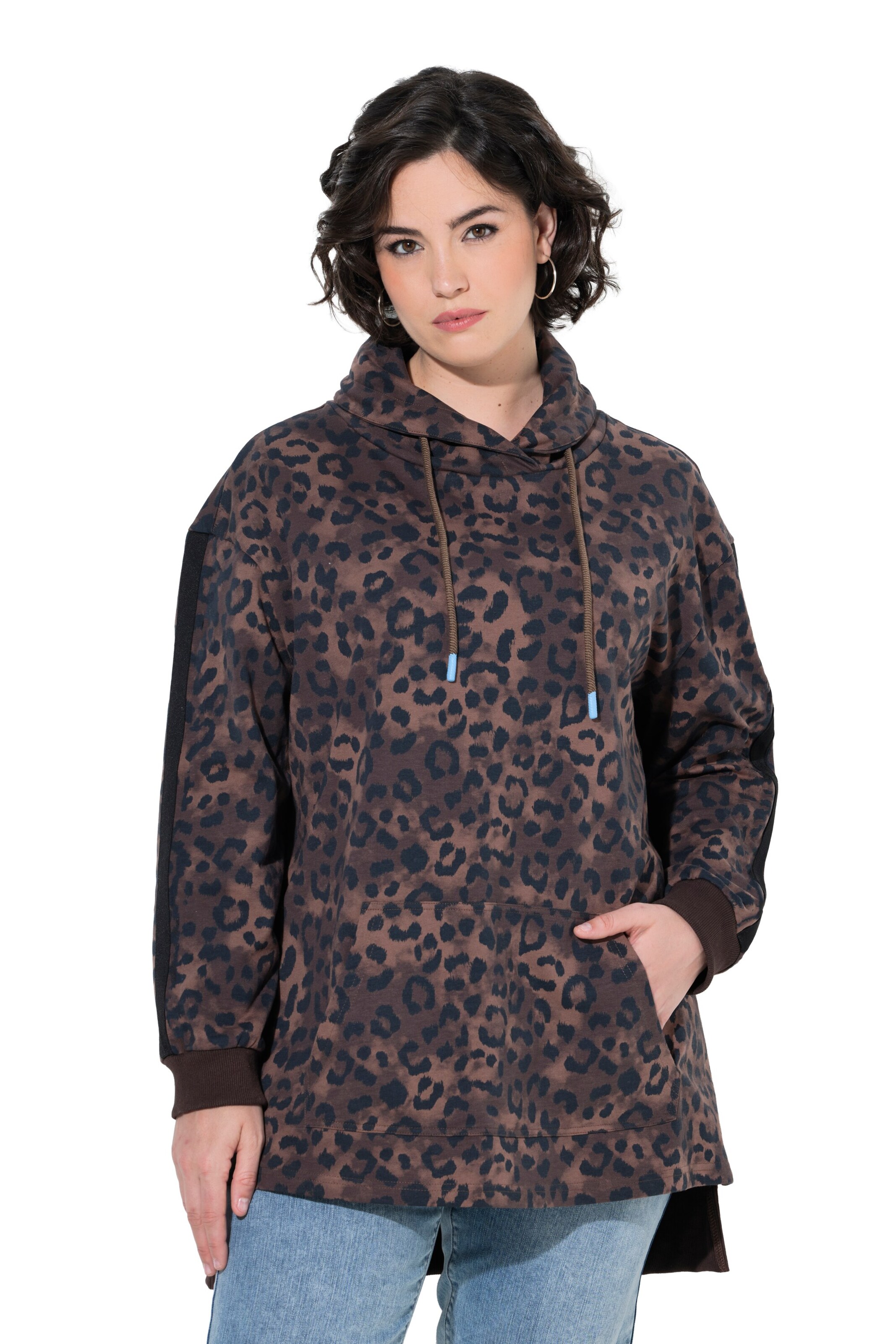 Ulla Popken Sweatshirt in Bruin: voorkant