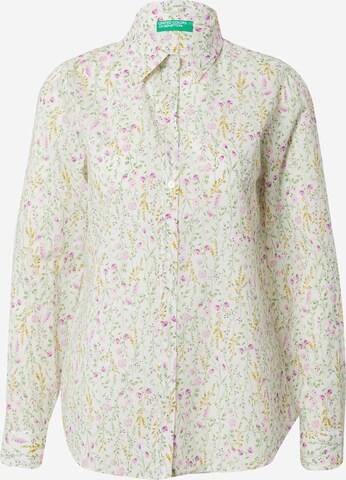 UNITED COLORS OF BENETTON Blouse in Wit: voorkant