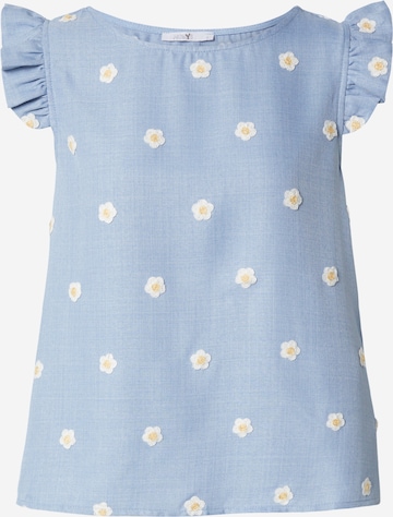 Hailys - Top 'Fl44ora' en azul: frente
