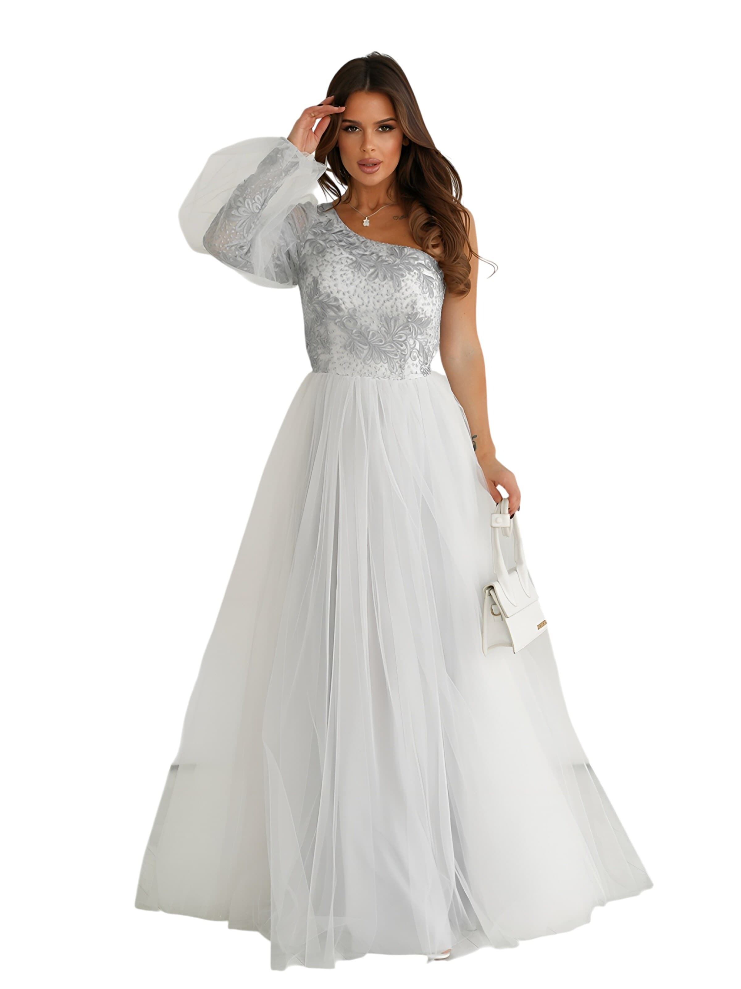 bicotone Dress in Grey