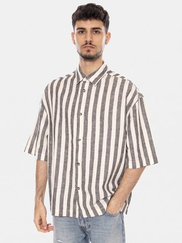 Only & Sons Comfort fit Button Up Shirt 'MULTICOLOR SHIRT' in Brown: front