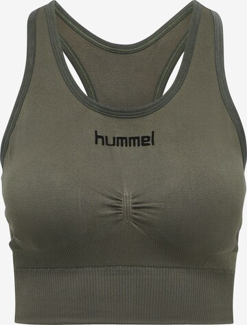 Hummel Спортивный бюстгальтер в Зеленый: спереди