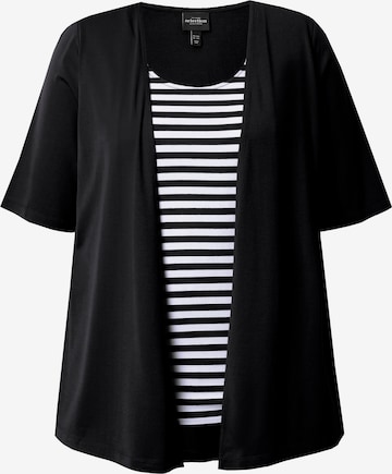 T-shirt Ulla Popken en noir : devant
