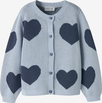 NAME IT Knit Cardigan in Blue: front