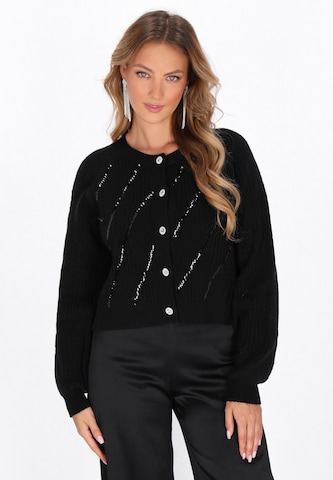 Cardigan faina en noir : devant