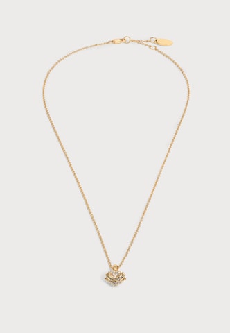 Juicy Couture Řetízek 'Crystal Heart Small Pendant' – zlatá: přední strana